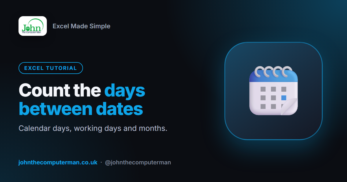 How to Calculate the Number of Days Between Two Dates in Excel