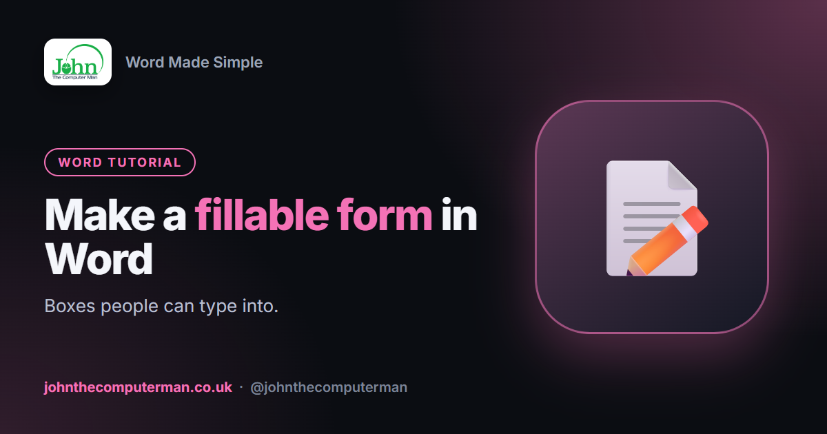 How to Create a Fillable Form in Word
