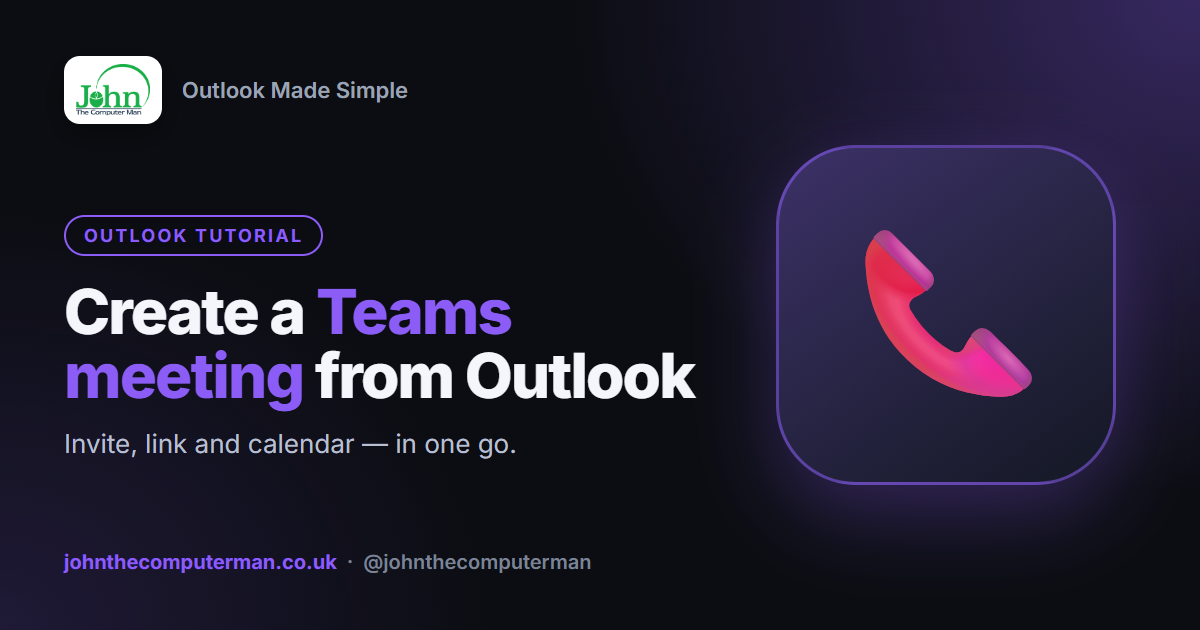 How to Create a Teams Meeting in Outlook