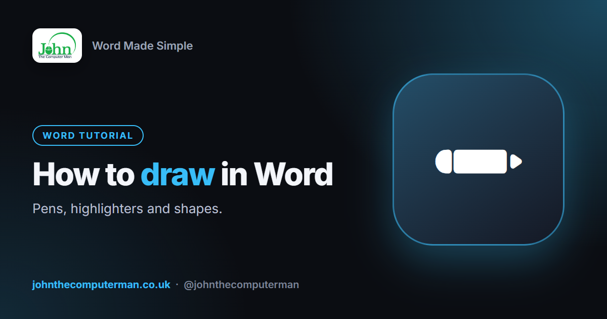 How to Draw in Word (Pens, Highlighters and Shapes)