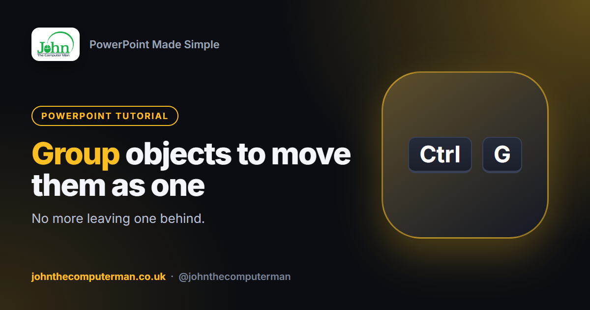 How to Group Objects in PowerPoint (Move Several Things as One)
