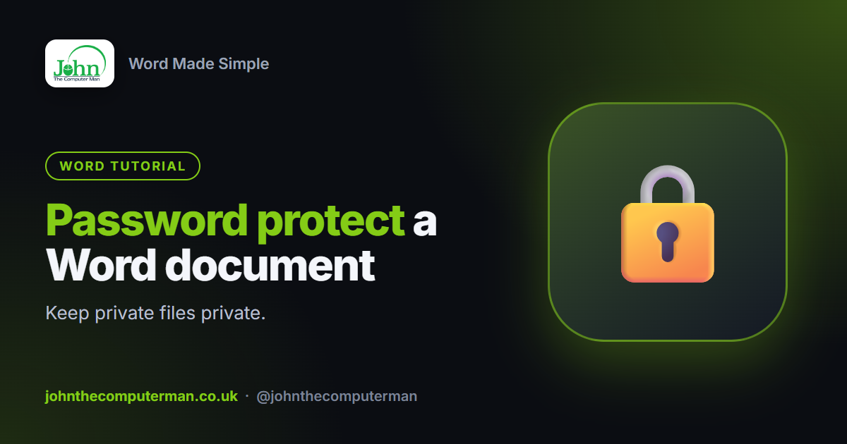 How to Password Protect a Word Document