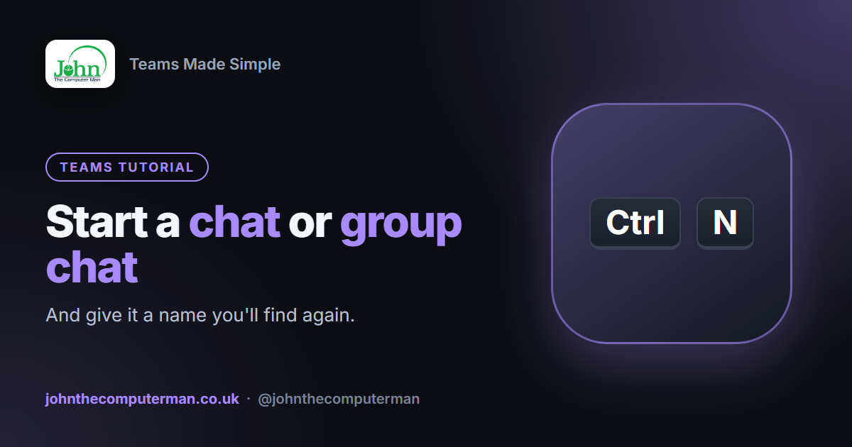 How to Start a Chat or Group Chat in Teams (and Give It a Name)