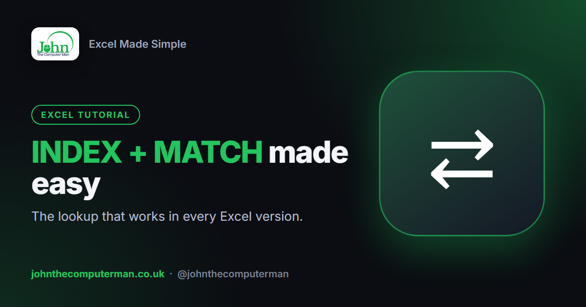 How to Use INDEX and MATCH in Excel (Explained Simply)