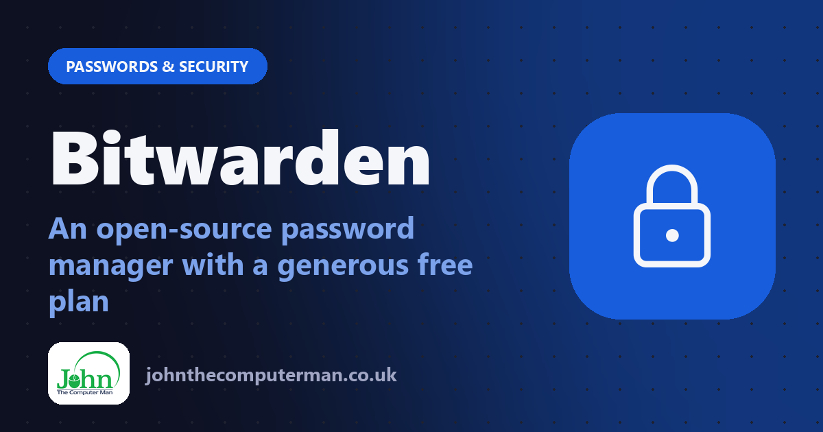 Bitwarden: An open-source password manager with a generous free plan