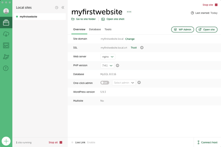 LocalWP - Run a localised version of WordPress on your computer and you can test your website out before making it live