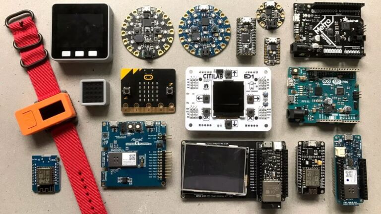 Collection of different microcontroller boards available