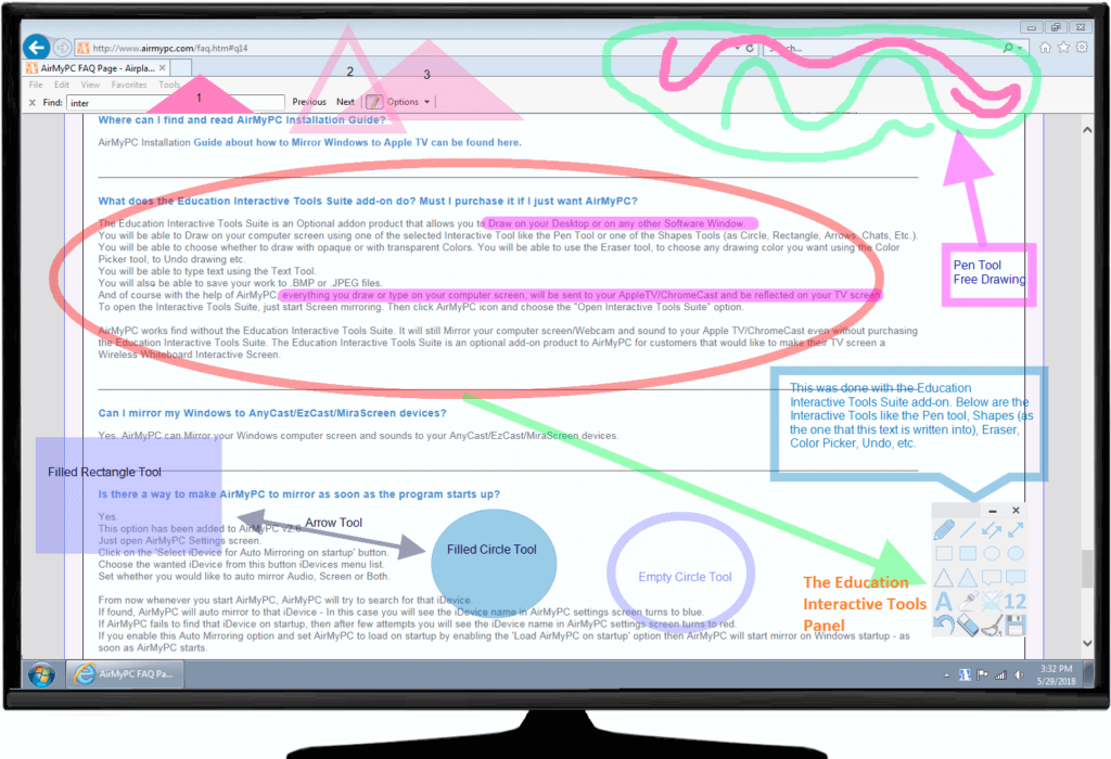 AirMyPC interactive whiteboard demonstration