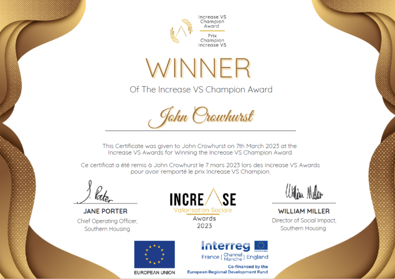I won an award on 7th March 2023 known as the Increase VS Champion Award for my services to helping people start and run their businesses.