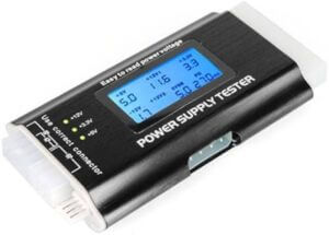 Power supply tester is used to test the voltages and responsiveness of a power supply to deem whether it is the faulty component