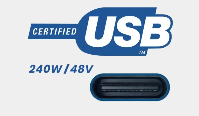 USB 240W 48V port image and logo