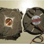 Desktop Computer Heat sink choked with dust and dirt with choked fan