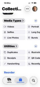 Duplicates under Utilities in Photos app
