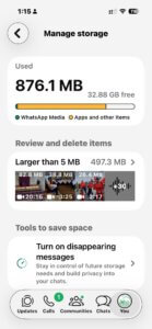 You can see the amount of storage your photos and videos are taking up