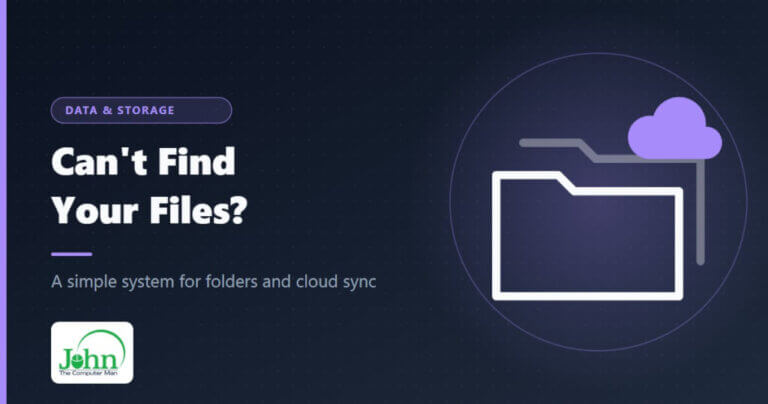 Illustration of stacked folders with a cloud sync symbol
