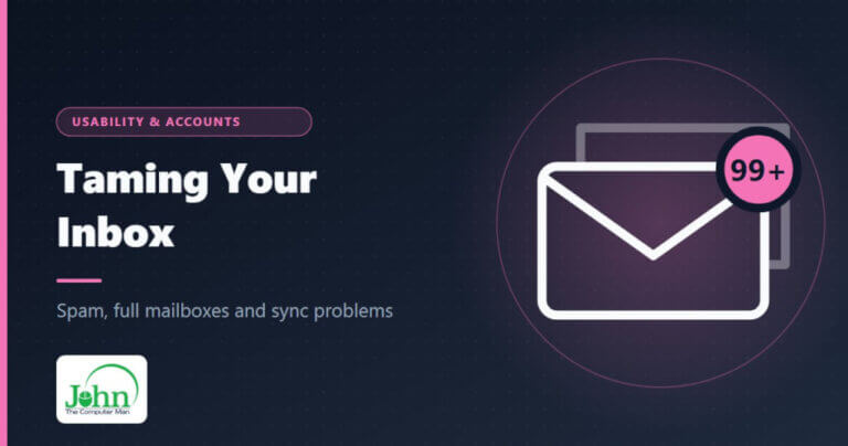 Illustration of stacked email envelopes with an unread badge showing 99+