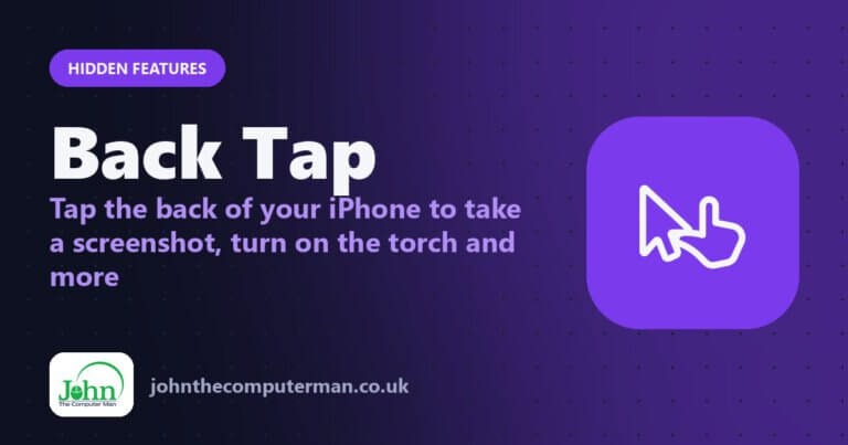 Back Tap: Tap the back of your iPhone to take a screenshot, turn on the torch and more