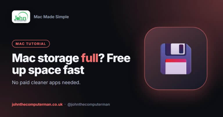 How to free up storage space on a Mac