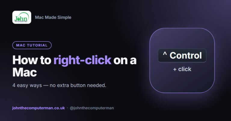 How to right click on a Mac