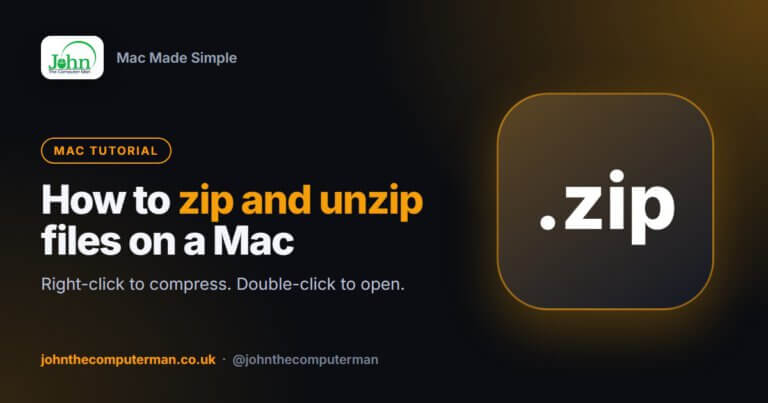How to zip and unzip files on Mac