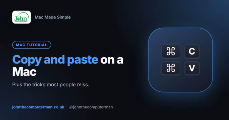 How to copy and paste on Mac