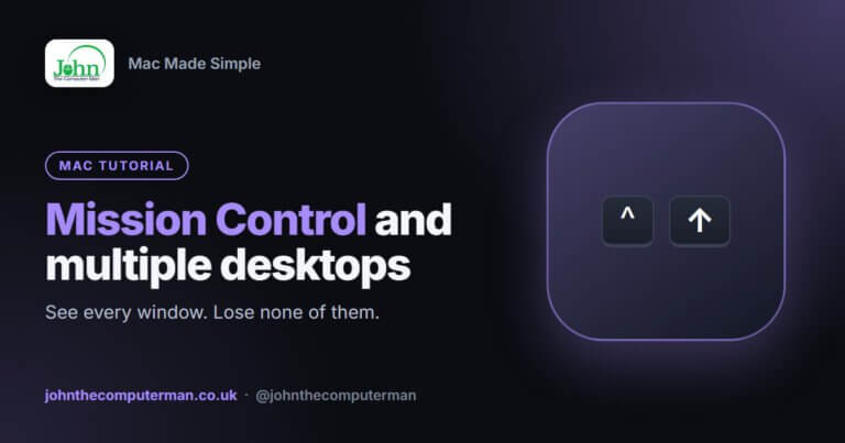 How to use mission control on Mac