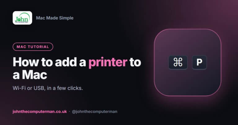 How to add a printer to mac