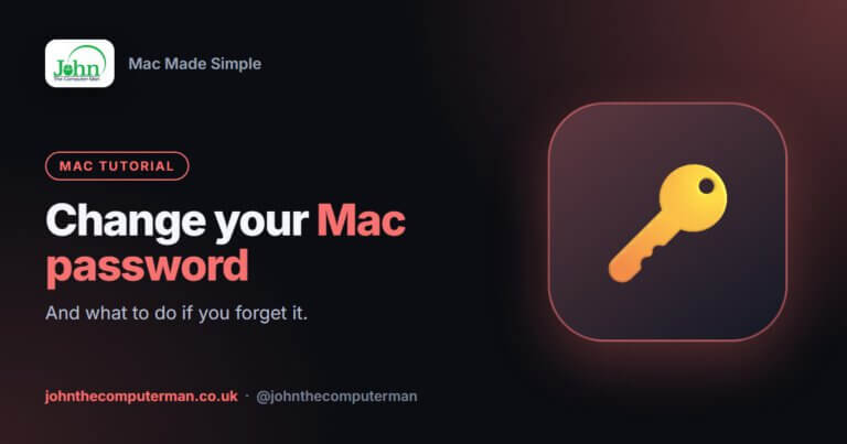 How to change your mac password