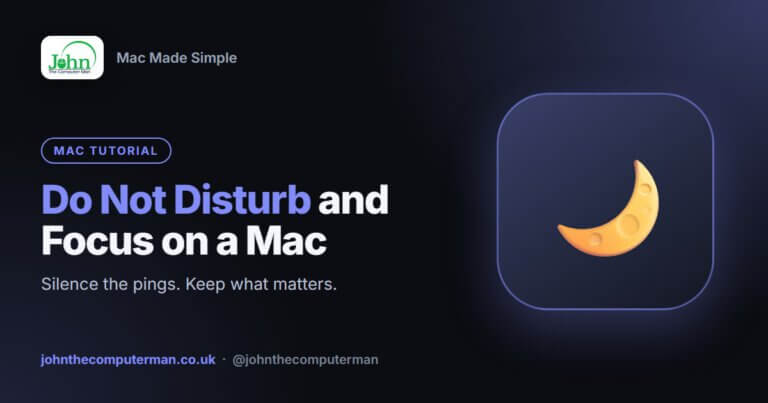 How to use focus and do not disturb on Mac
