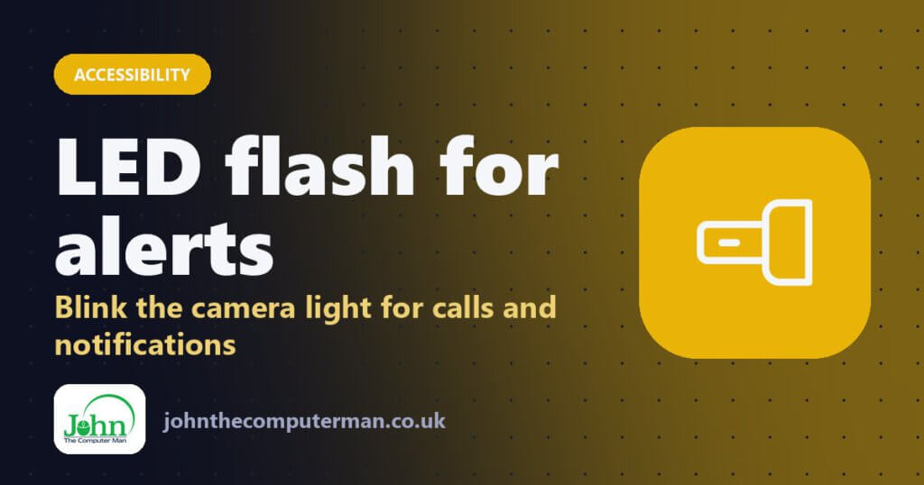 LED flash for alerts