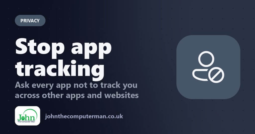 Stop app tracking