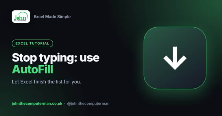 How to use Autofill in Excel
