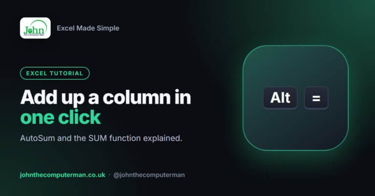 How to use Autosum in Excel
