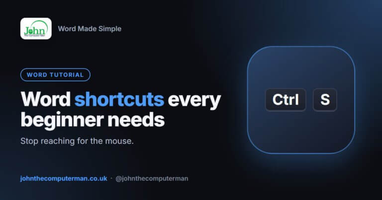 Word keyboard shortcuts for beginners