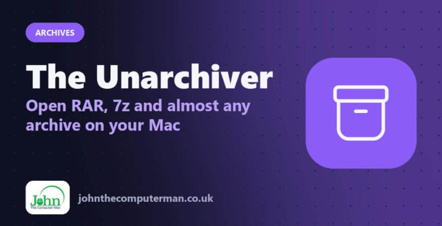 The Unarchiver: Open RAR, 7z and almost any archive on your Mac
