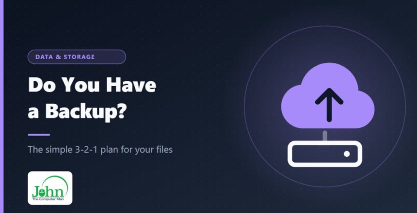 Illustration of a cloud with an upload arrow above an external drive
