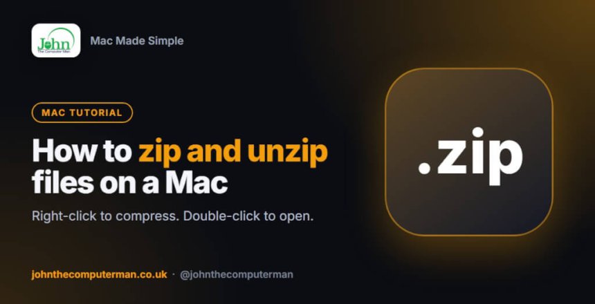 How to zip and unzip files on Mac