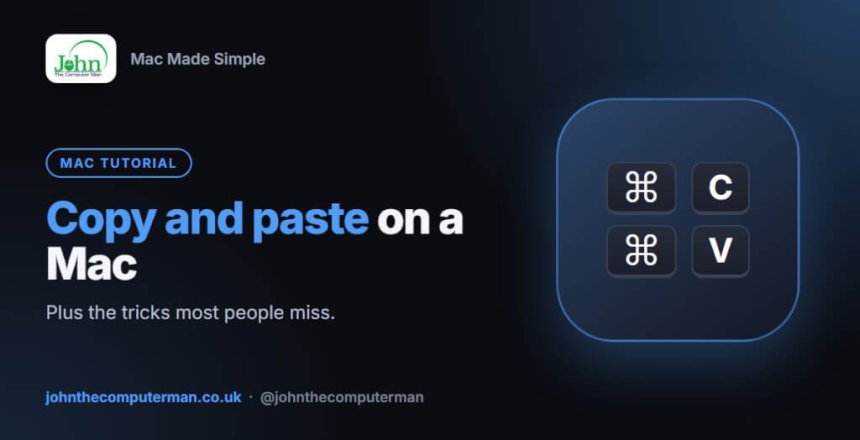 How to copy and paste on Mac