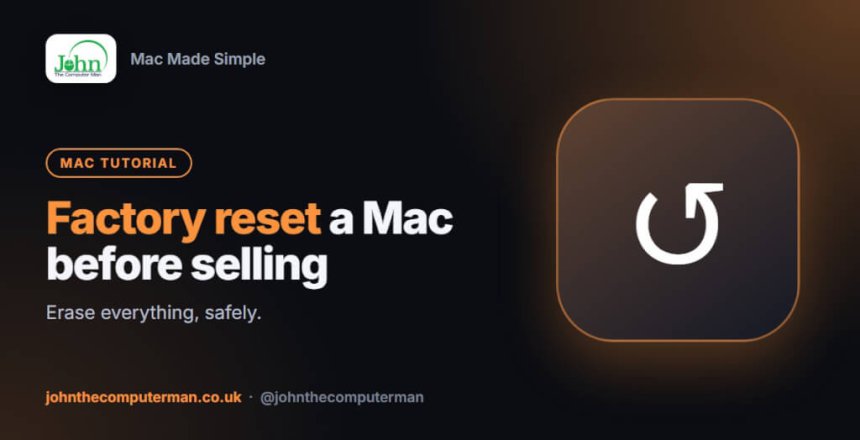 How to factory reset a mac
