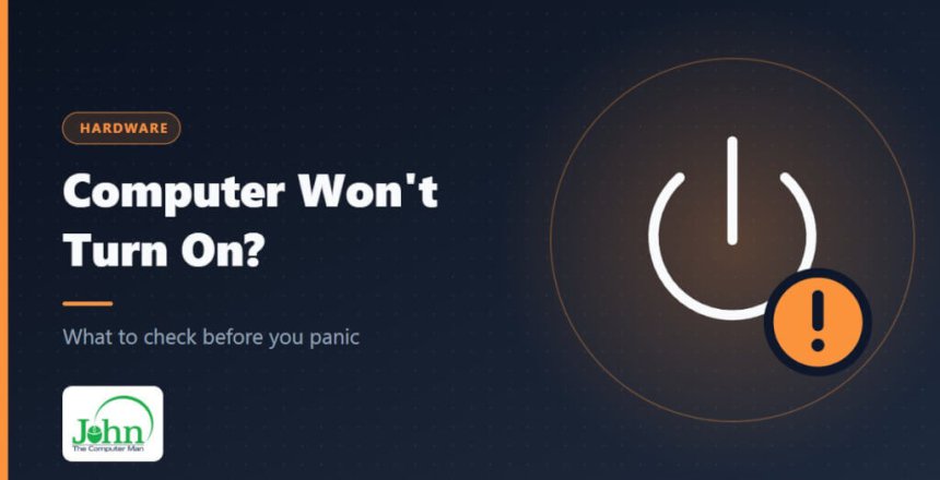 Illustration of a power button with a warning badge