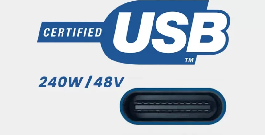 USB 240W 48V port image and logo