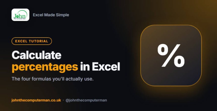 How to calculate percentages in Excel