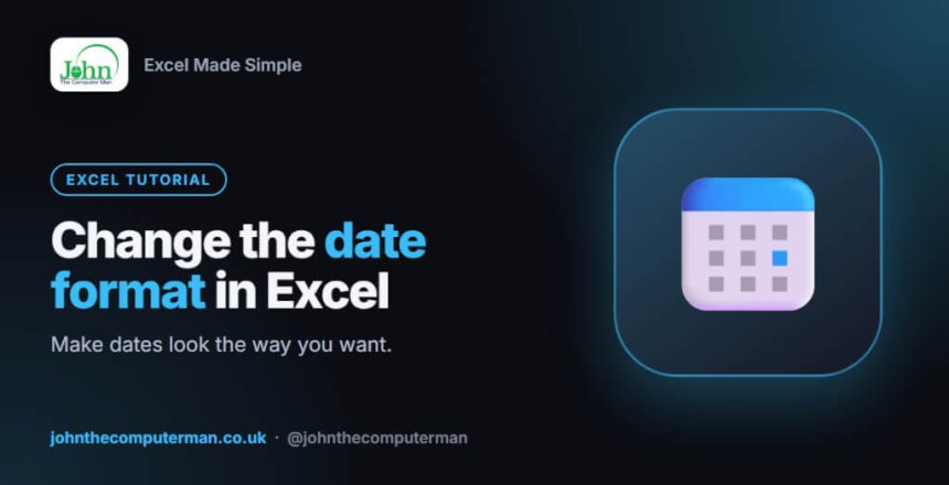 How to change the date format in Excel