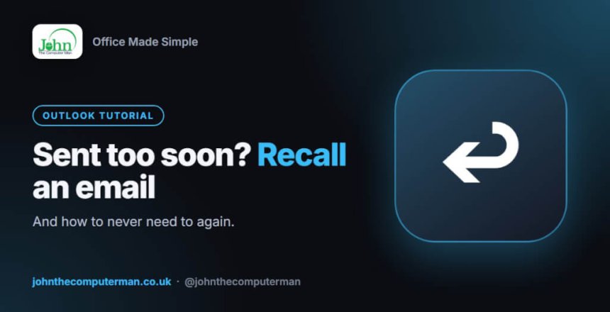 How to recall and email in Outlook