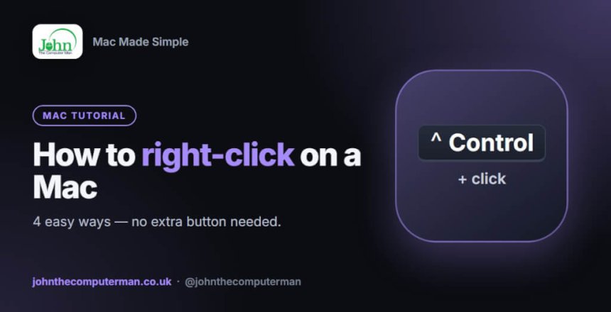How to right click on a Mac