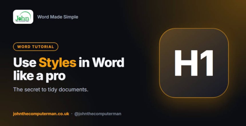 How to use styles in Word