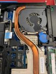 Laptop CMOS battery in blue plastic