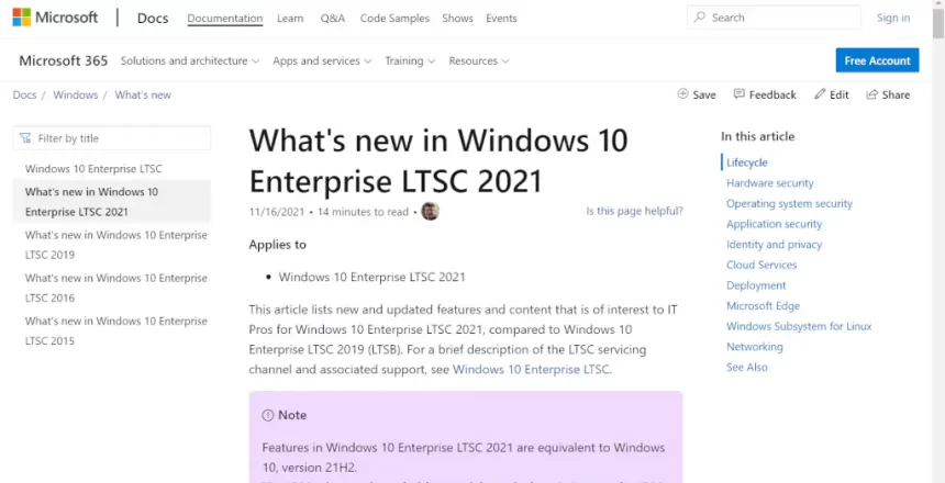 Windows 10 Enterprise LTSC - Long Term Service Channel to extend Windows 10 beyond October 2025 to 2032.